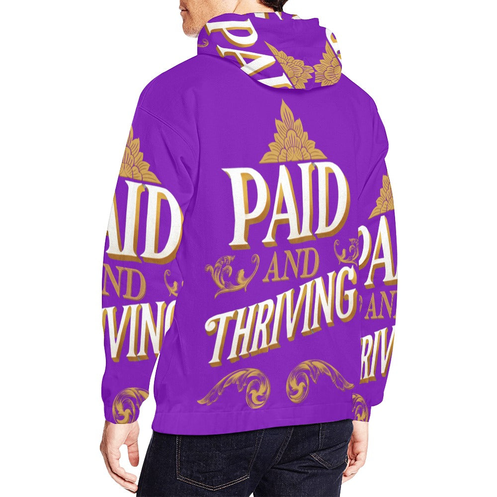 Paid and Thriving purple hoodie All Over Print Hoodie