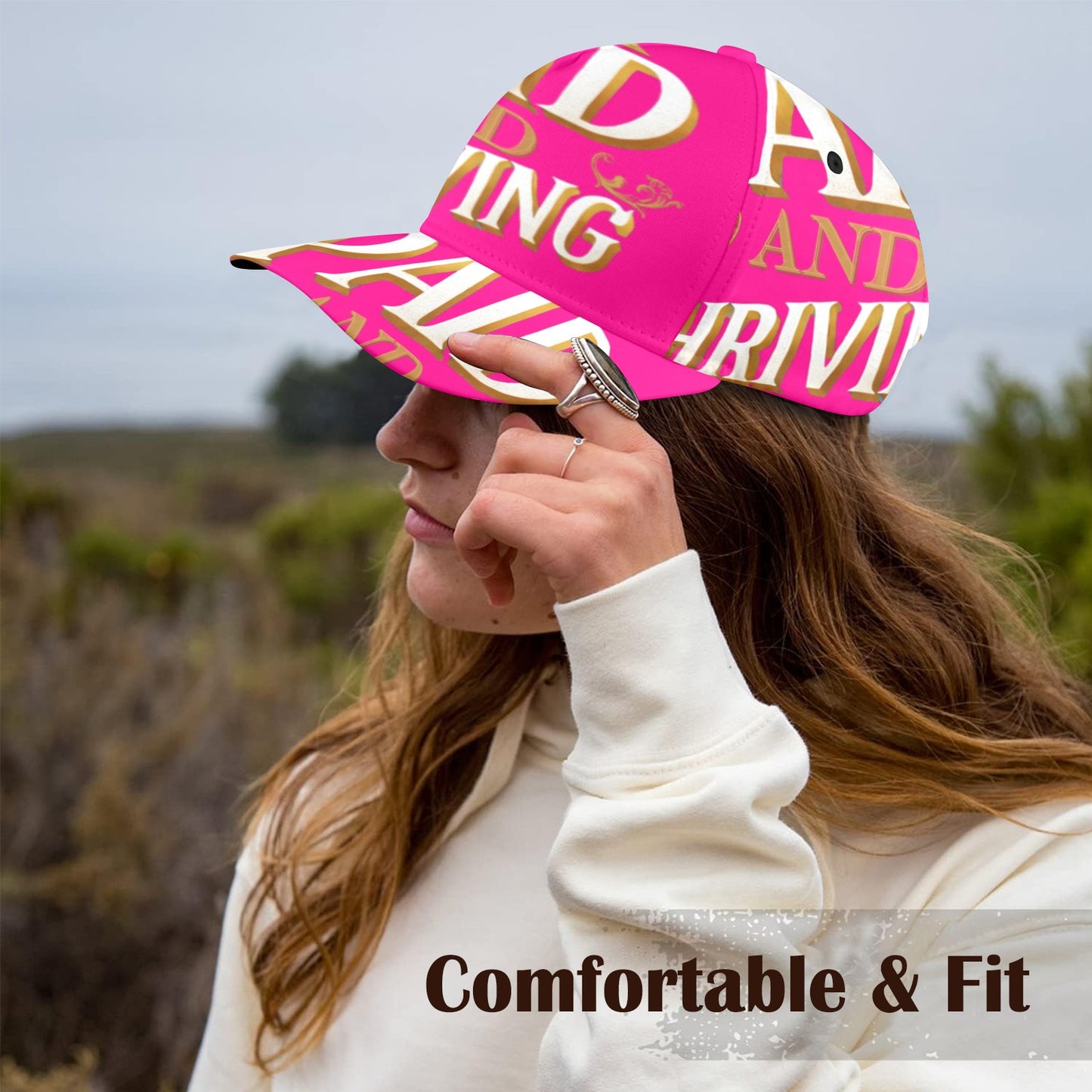 Paid and Thriving Fushia All Over Print Cap