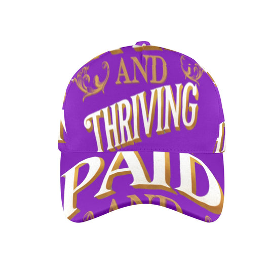 Paid and Thriving purple All Over Print Cap