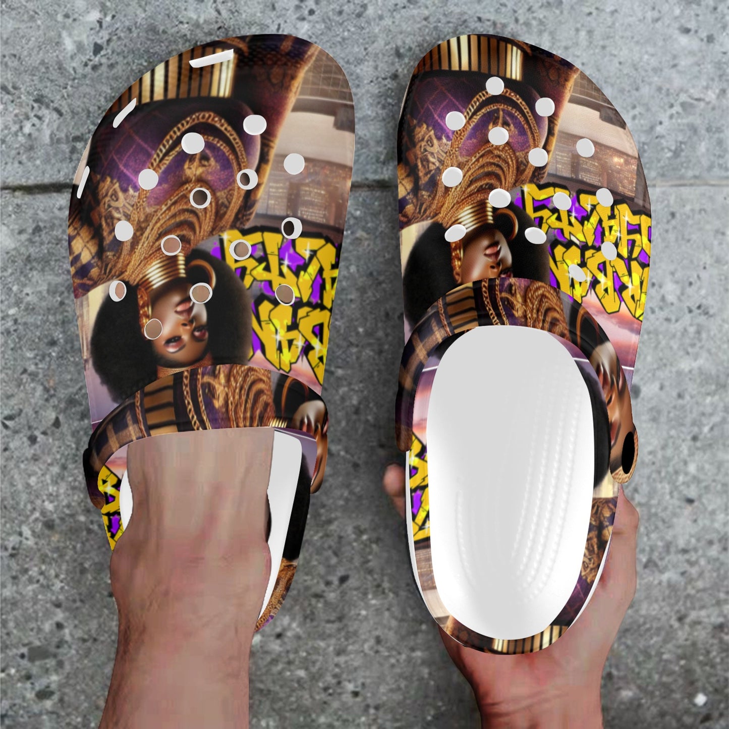 Urban Royalty Custom Print Foam Clogs for Adults