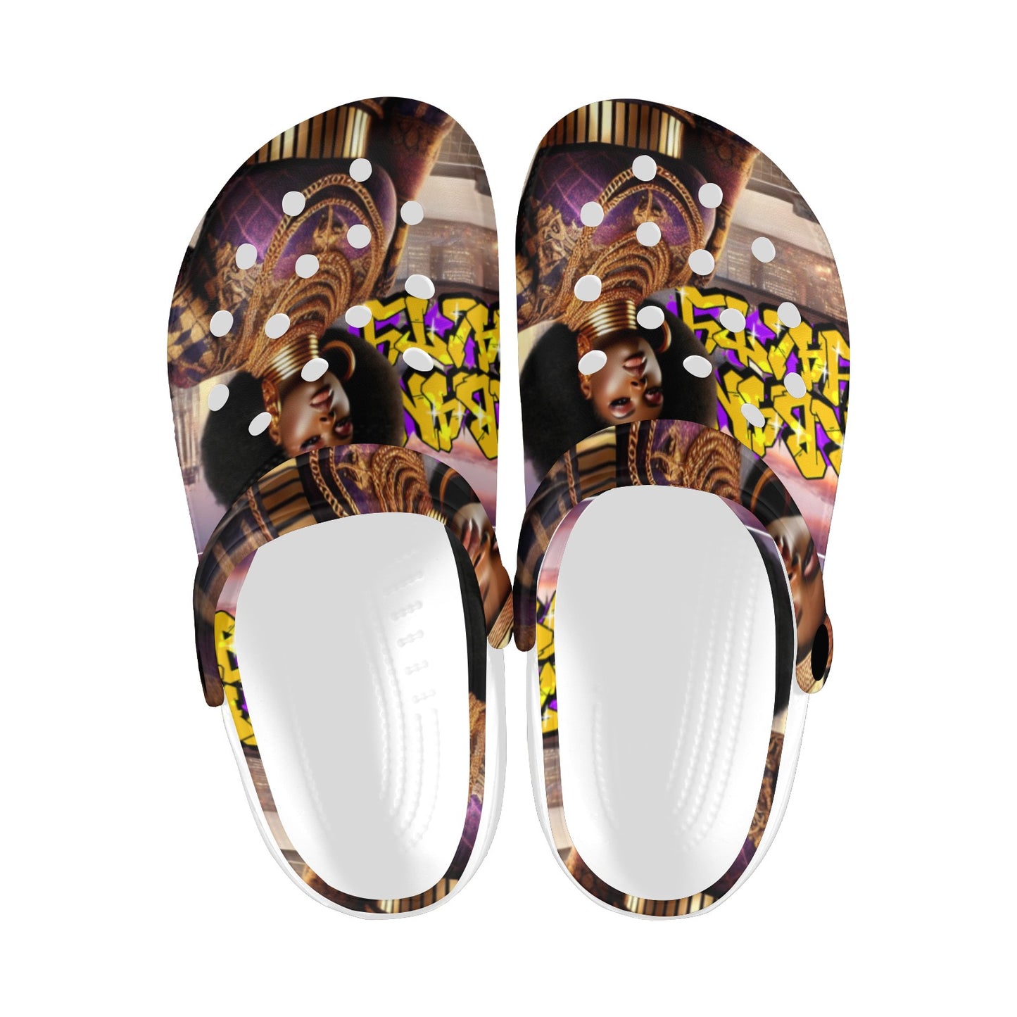 Urban Royalty Custom Print Foam Clogs for Adults