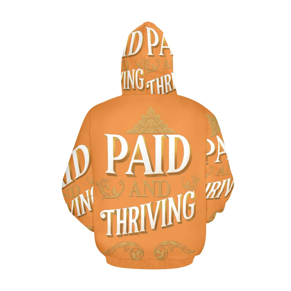 Paid and Thriving orange hoodie All Over Print Hoodie