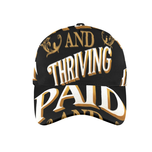 Paid and Thriving Hat black All Over Print Cap