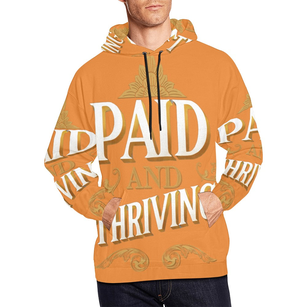 Paid and Thriving orange hoodie All Over Print Hoodie