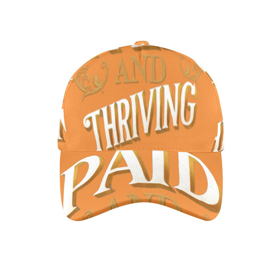 Paid and Thriving orange All Over Print Cap