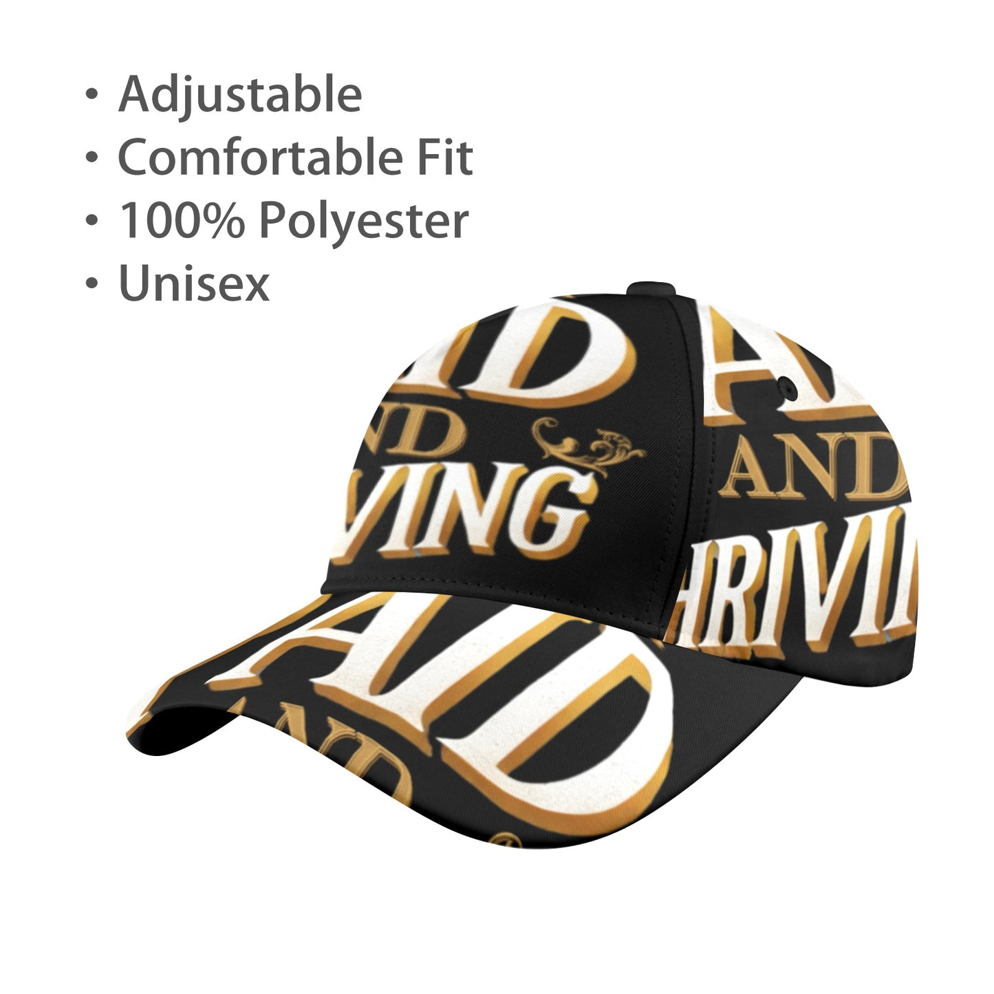 Paid and Thriving Hat black All Over Print Cap