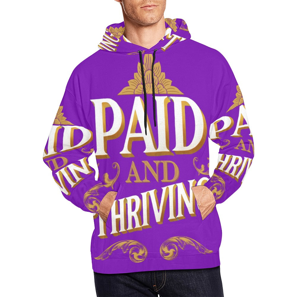 Paid and Thriving purple hoodie All Over Print Hoodie