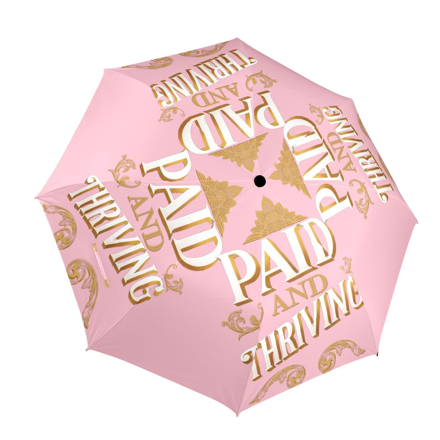 Paid and Thriving pink umbrella Semi-Automatic Foldable Umbrella