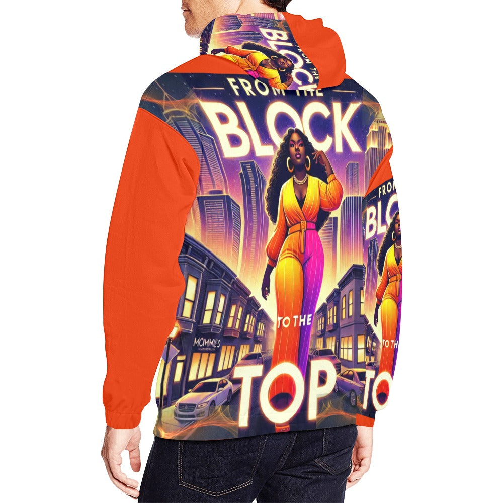 From the Block to the Top All Over Print Hoodie