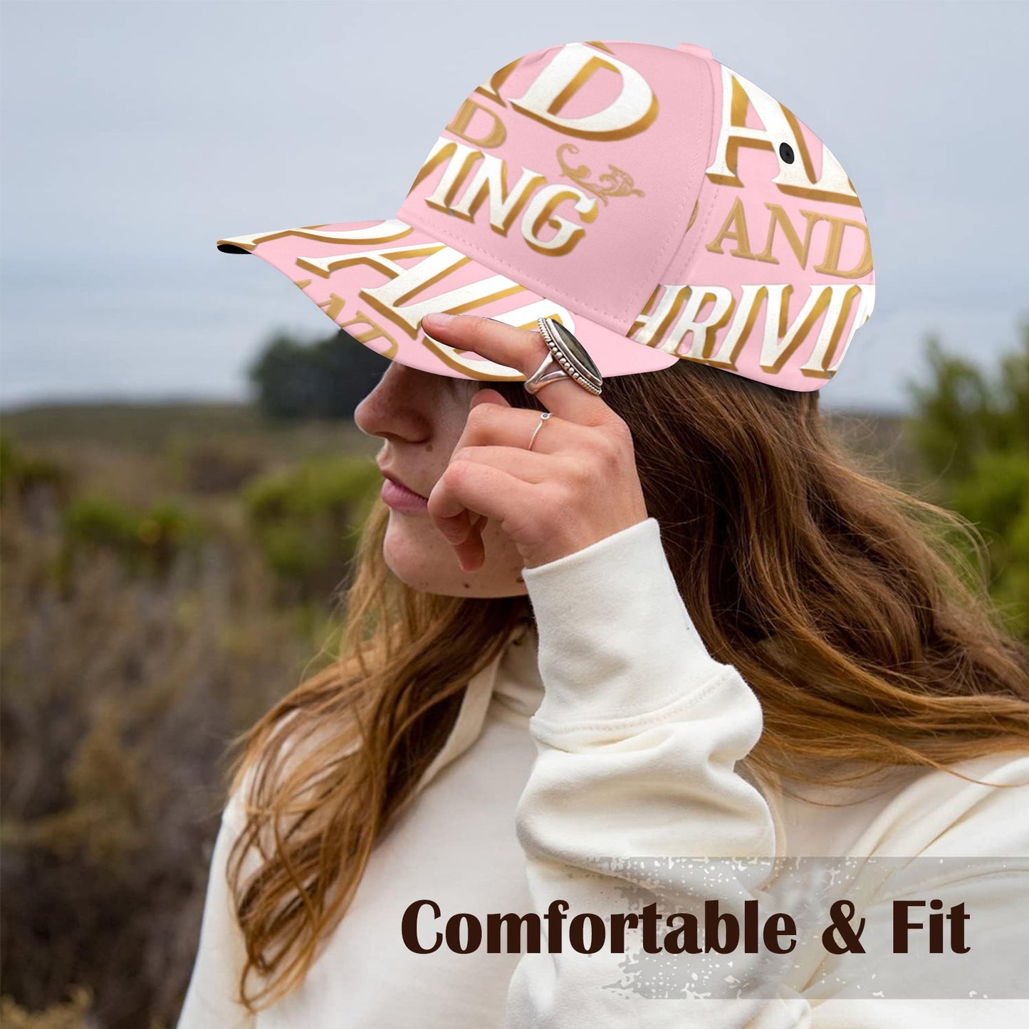 Paid and Thriving pink hat All Over Print Cap