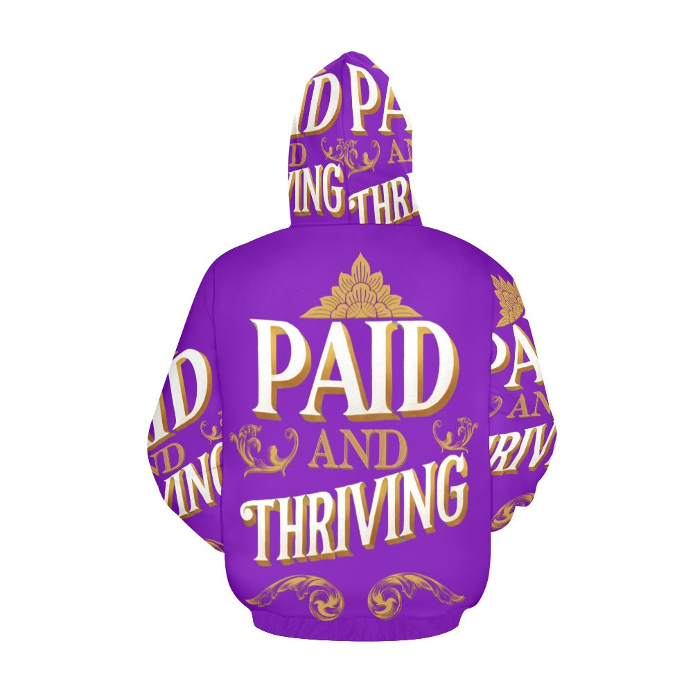 Paid and Thriving purple hoodie All Over Print Hoodie