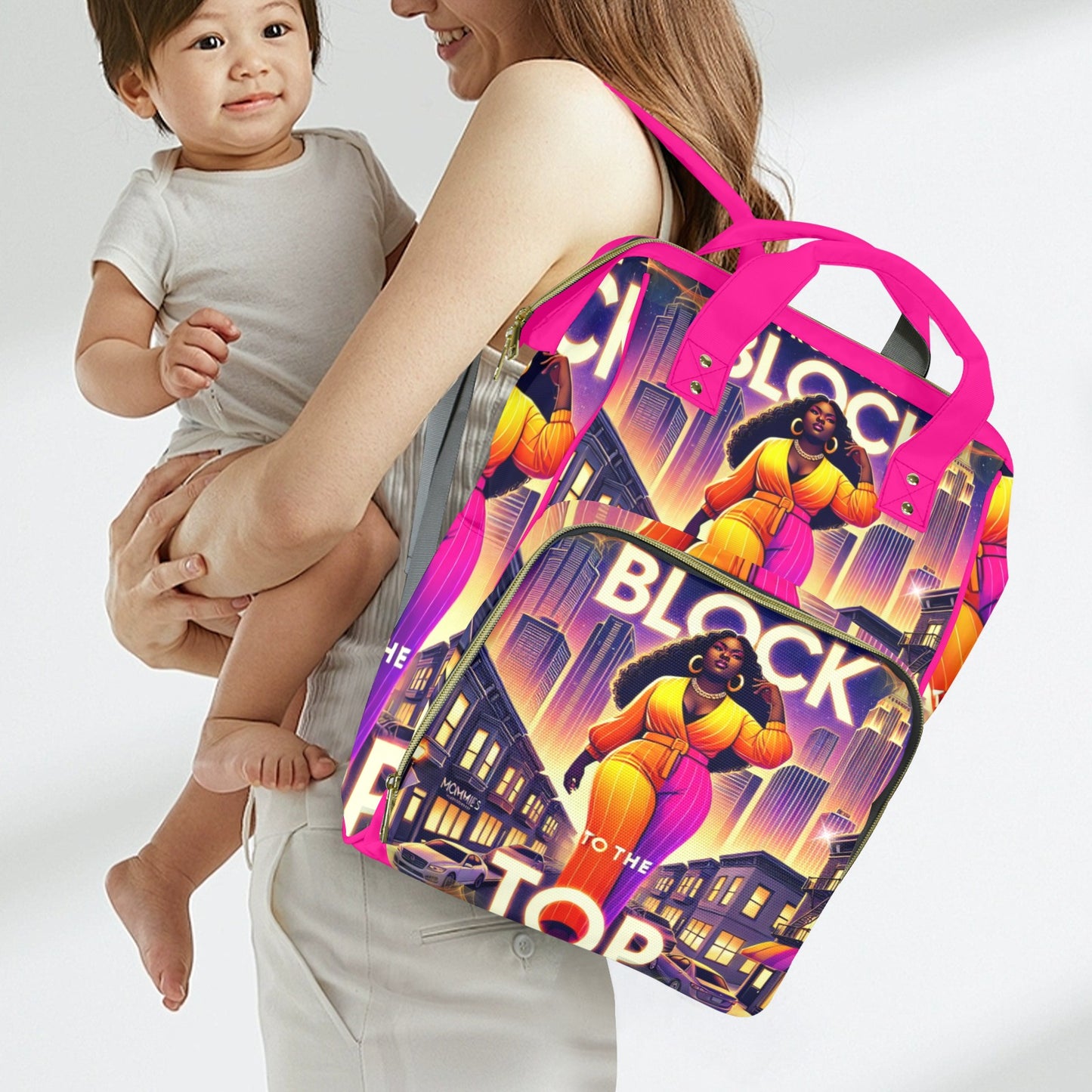 From the Block to the Top New Multi-Function Diaper Bag-Large