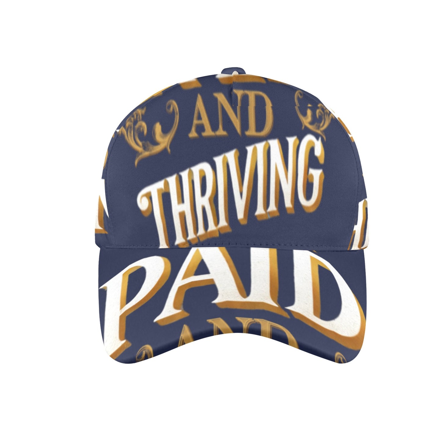 Paid and Thriving navy hat All Over Print Cap