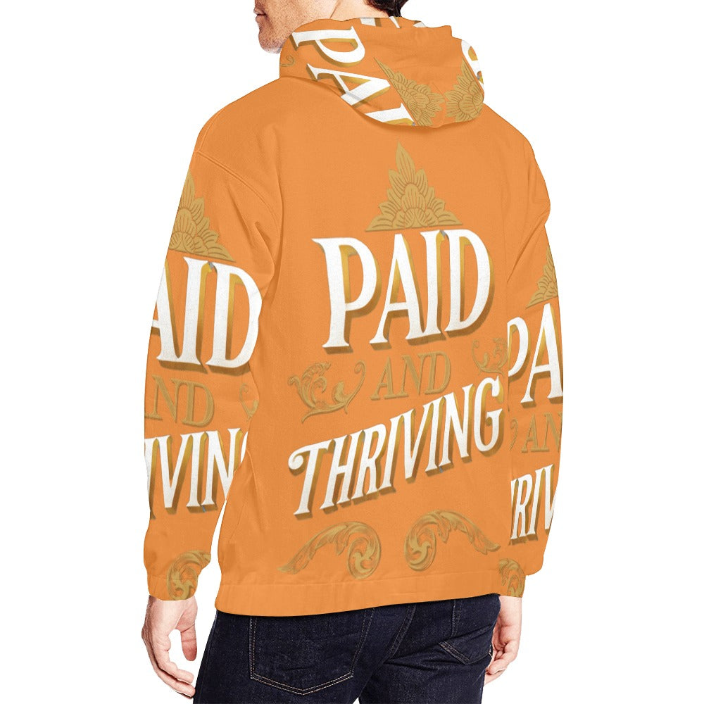 Paid and Thriving orange hoodie All Over Print Hoodie