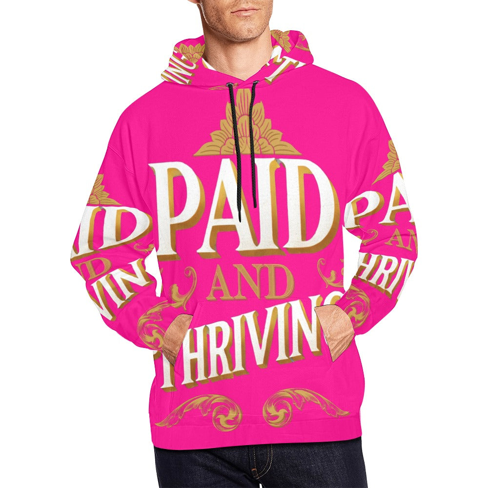 Paid and Thriving Fuchsia Hoodie All Over Print Hoodie